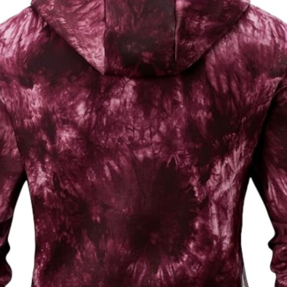 LINSPLLO MEN'S TIE DYE HOODIE PULLOVER SWEATSHIRT - Picture 5 of 5